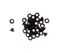Craftelier - Pack de 40 Ojales con Forma de Flor | Ideales para Tarjetería, Scrapbooking y Manualidades | Válidos para Diversos Materiales | Tamaño Aprox. Interior 5 mm y Exterior 10 mm - Color Negro