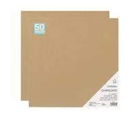 Craftelier - Pack de 50 Chipboard Kraft | Láminas de Cartón Prensado y Compacto para Encuadernación de Álbums o Creación de Cajas | Libre de Ácido y Lignina | Grosor 1 mm - Tamaño 30,5 x 30,5