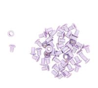 Craftelier - Pack de 50 Ojales Mini Ideales para Tarjetería, Scrapbooking y Manualidades | Válidos para Diversos Materiales | Tamaño Aprox. Diámetro Interior 3 mm y Exterior 5 mm - Color Violeta