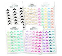 Craftelier - Pack de Esquineras Autoadhesivas de Diversos Colores | Incluye 240 Unidades | Ideales para Colocar, Decorar y Proteger Fotografías | Libres de Ácidos y Ligninas | Tamaño 1,7 cm (0.67")