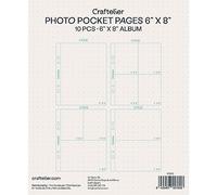 Craftelier - Pack de Fundas Transparentes para Álbumes de Fotos Personalizados | Incluye 10 Fundas 6" x 8" (15,24 x 20,32 cm) con 4 Formatos | Compatibles con Álbumes 2 Anillas Europeas y Americanas