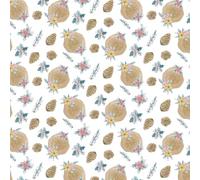 Craftelier - Papel Vellum Estampado con un Diseño de Piñas, Flores de Pascua y Hojas de Acebo | Colección "All You Need Is Christmas" | Libre de Ácido y Lignina | Tamaño 30,5 x 30,5 cm (12" x 12")