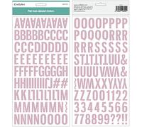 Craftelier - Pegatinas Autoadhesivas de Foam Estilo Abecedario Mayúsculas, Números y Caracteres Especiales | Incluye 166 Piezas Laminadas - Tamaño Aproximado: 2,9 cm | Color Rosa