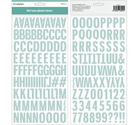 Craftelier - Pegatinas Autoadhesivas de Foam Estilo Abecedario Mayúsculas, Números y Caracteres Especiales | Incluye 166 Piezas Laminadas - Tamaño Aproximado: 2,9 cm | Color Verde Menta