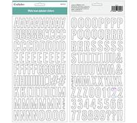 Craftelier - Pegatinas Autoadhesivas de Foam Estilo Abecedario Mayúsculas, Números y Caracteres Especiales | Incluye 166 Piezas Laminadas - Tamaño Aproximado: 2,9 cm | Color Blanco