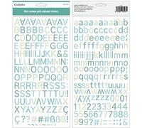 Craftelier - Pegatinas de Puffy de Abecedario en Mayúsculas y Minúsculas, Números y Caracteres Especiales | Incluye 315 Piezas - Tamaño Letra Mayúscula 1,8 cm y Minúscula 1,6 cm | Color Mint Rainbow
