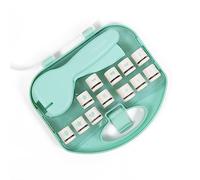 Craftelier - Perforadora Cassette con 12 Formas Intercambiables | Ideal para Papeles y Cartulinas de Bajo Gramaje | Tamaño Caja 19,5 x 18 cm - Tamaño Perforadora 16,50 x 6,5 cm - Color Turquesa