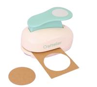Craftelier - Perforadora de Círculos Manual 2" (1,58 cm) de diámetro, Apta para Papel y Cartulina Ideal para Scrapbooking y Manualidades, Tamaño 11 x 7 x 8 cm