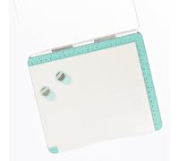 Craftelier - Plataforma de Estampación de Sellos de Caucho y de Silicona para Scrapbooking y Manualidades | Guías en Centímetros y en Pulgadas | Color Blanco y Turquesa - Tamaño 24,5 x 22 x 1,3 cm