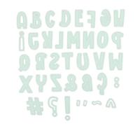 Craftelier - Set 39 Troqueles Candy de Letras Mayúsculas y Símbolos para Proyectos de Scrapbooking y Manualidades | Compatible con Varias Máquinas de Troquelado y Materiales | Tamaño Aprox. 3 cm