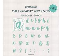 Craftelier - Set de 10 Troqueles de Letras Minúsculas Caligrafía y Símbolos para Proyectos de Scrapbooking y Manualidades | Compatible con Múltiples Máquinas de Troquelado | Tamaño Aprox. 2,5 cm
