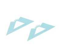 Craftelier - Set de 2 Escuadras para la Encuadernación de Esquinas Redondeadas | Herramienta Perfecta para Encuadernar Planners, Archivadores o Álbumes | Dos Tamaños de 1/4" y de 1/2" - Color Turquesa