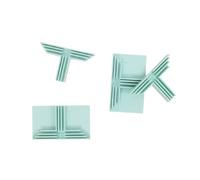 Craftelier - Set de 4 Cantoneras en Forma de T para Cartonaje | Adaptadas para Grosores de 1,5 mm, 2 mm y 3 mm | Especialmente Diseñadas Crear Separadores y Esquinas en Cajas | Color Turquesa