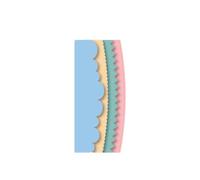 Craftelier - Set de 4 Troqueles de Bordes de Arcos - para Scrapbooking, Manualidades y Tarjetería - Válido para Varios Materiales y Multiples Máquinas de Troquelado - Tamaño 16 x 0,75-2,27 cm