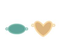 Craftelier - Set de 4 Troqueles Mini Etiquetas Corazón y Óvalo - para Scrapbooking, Tarjetería y Manualidades - Válido para Varios Materiales y Multiples Máquinas de Troquelado - Tamaño 3,44 x 5,17 cm
