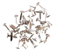 Craftelier - Set de 50 Brads o Encuadernadores de Tres Tamaños Diferentes | Ideales para Embellecer Etiquetas o Decorar Proyectos de Tarjetería, Scrapbooking y otras Manualidades | Color Plata