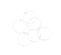 Craftelier - Set de 6 Anillas Metálicas Tipo Ring para Encuadernar Ideales para Scrapbooking y Manualidades | Anillos para Álbumes, Cuadernos, Planners o Agendas | Tamaño Ø 30 mm - Color Blanco