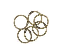 Craftelier - Set de 6 Anillas Metálicas Tipo Ring para Encuadernar Ideales para Scrapbooking y Manualidades | Anillos para Álbumes, Cuadernos o Agendas | Tamaño Ø 30 mm - Color Bronce Vintage