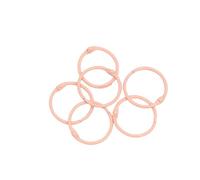 Craftelier - Set de 6 Anillas Metálicas Tipo Ring para Encuadernar Ideales para Scrapbooking y Manualidades | Anillos para Álbumes, Cuadernos, Planners o Agendas | Tamaño Ø 30 mm - Color Rosa Bebé