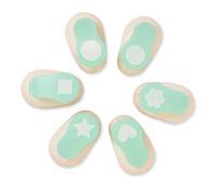 Craftelier - Set de 6 Troqueladoras de 1" (2,54 cm) con 10 Cartulinas Incluidas, Formas de Círculo, Estrella, Corazón, Flor, Cuadrado y Círculo Festoneado, para Manualidades y Scrapbooking