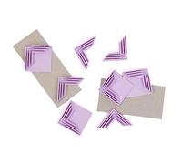 Craftelier - Set de 8 Cantoneras/Escuadras en Forma de L para Cartonaje | Adaptadas para Grosores de 1,5 mm, 2 mm y 3 mm | Incluye una Bolsa para Guardar el Kit de Cartonaje | Color Morado