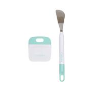 Craftelier - Set de Espátula y Raspador | Herramientas Esenciales para Trabajar con Diversos Materiales de Scrapbooking y otras Manualidades como Vinilo y Papel | Color Blanco y Turquesa