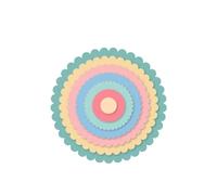 Craftelier - Set de Mini Troqueles Esenciales para Creaciones de Scrapbooking, Manualidades y Tarjetería | Forma de Círculos Festoneados - Tamaño Aproximado de Diámetro entre 1,00 cm y 7,00 cm