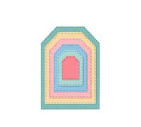 Craftelier - Set de Mini Troqueles Esenciales para Creaciones de Scrapbooking, Manualidades y Tarjetería | Forma de Etiquetas - Tamaño Aproximado entre 2,70 x 2,00 cm y 9,50 x 6,70 cm
