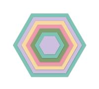 Craftelier - Set de Mini Troqueles Esenciales para Creaciones de Scrapbooking, Manualidades y Tarjetería | Forma de Hexágonos - Tamaño Aproximado entre 1,6 x 1,9 cm y 6,77 x 5,86 cm