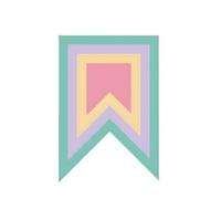 Craftelier - Set de Mini Troqueles Esenciales para Creaciones de Scrapbooking, Manualidades y Tarjetería | Forma de Banderines - Tamaño Aproximado entre 2,9 x 2,7 cm y 5,39 x 7,92 cm