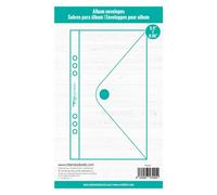 Craftelier - Sobres Transparentes de Plástico con Cierre de Velcro | Compatibles con Archivadores, Álbumes o Carpetas de 6 Anillas | Incluye 3 Sobres de Tamaño Aprox. 12,98 x 22 cm (5,11" x 8,66")