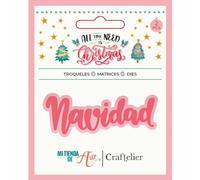 Craftelier - Troquel con Forma de la Palabra Navidad de la Colección "All You Need Is Christmas" | Compatible con Diversas Máquinas de Troquelado | Tamaño Aproximado 7,07 x 2,50 cm (2,78" x 0,98")