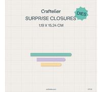 Craftelier - Troqueles Cierres Sorpresa - Set de 3 Plantillas de Corte para Scrapbooking y Tarjetas Interactivas | Compatible con Troqueladora Manual | 1,19 x 15,24 cm