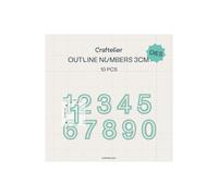 Craftelier - Troqueles de Números Contorneadas | Plantillas para Troqueladora | Compatible con las Principales Troqueladoras para Manualidades y Scrapbooking | Papel, Cartulina o Goma EVA | 3 cm
