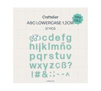 Craftelier - Troqueles Mini Letras Minúsculas A-Z | Plantillas para Troqueladora | Compatible con Las Principales Troqueladoras para Manualidades y Scrapbooking | Papel, Cartulina o Goma EVA | 1,2 cm