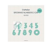 Craftelier - Troqueles Números Brownie | Set para Scrapbooking | Estilo Redondeado y Moderno | Ideal para Carteles, Tarjetas y DIY | Corta Papel, Cartulina y Goma EVA | 2 cm