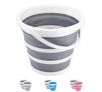 Craftend Cubo Plegable de 10 litros, Cubo de Limpieza de 2.6 galones, Plegable, portátil, Suministros de Agua de plástico para Exteriores, jardín, Camping, Pesca, Lavado de Coches, Ahorro de Espacio