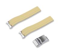 Crafter Blue MX03-911 FKM - Correa de goma de repuesto con eslabones finales de reloj para Seiko Speedtimer SSC911, SSC913, SSC915, SSC935, SSC941, SSC943, SSC945, SSC927, SSC929, SSC931, amarillo