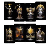 CRAFTERIAN Cartas de tarot, baraja de 78 cartas con bordes dorados, alma perdida original para principiantes y expertos con guía y bolsa de regalo, juego de adivinación, herramientas de adivinación