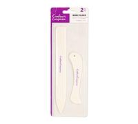 Crafter's Companion CC-TOOL-BFOLD2 Carpetas de Huesos Curvos y Rectos Para Papel y la Elaboración de Proyectos de Tarjetas Juego de 2, White, Un tamaño