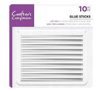 Crafter's Companion CC-TOOL-GLUST7-10 Barras Recambios para Pistola de Pegamento Caliente para la Elaboración de Proyectos 7 mm Paquete de 10, Clear, 7mm