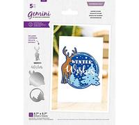Crafter's Companion Gemini Expressions - Troquel de corte de metal con texto en inglés "Sentiments Christmas-Winter Wishes" (talla única), color plateado