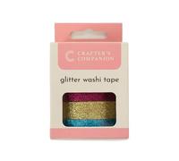 Crafter's Companion Glitter Washi incluye 5 rollos, 10 m por rollo, multicolor, talla única