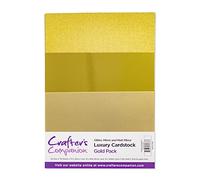 Crafter's Companion Lustroso A4 Cartulina Espejo Brillo y Matt Pack - 30 Hojas - Dorado