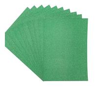Crafters Companion - Paquete de tarjetas con purpurina de colores de una sola cara, color verde navideño, 250 g/m² (paquete de 10 hojas), perfectas para artes y manualidades, impresión, bases de
