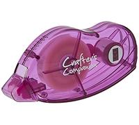 Crafter's Companion Permanente de Doble Cara Pluma Cinta Adhesiva 22 M Transparente/Púrpura Purple, Plastic, 17.3 x 13.6 x 2.1 cm