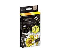 Crafter's Companion SPECN-CS6-YEL Spectrum Noir Classique Mezclar Alcohol Marcador Dual Plumilla Plumas Set Amarillos Pack de 6, Yellows, Un tamaño, 6