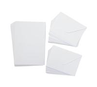 Crafter's Companion - Tarjetas y sobres blancos de 5 x 7 pulgadas - Paquete de 100 - Incluye 50 tarjetas blancas y 50 sobres a juego - Ideal para una variedad de ocasiones