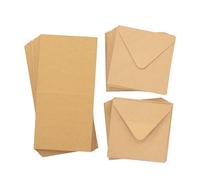 Crafter's Companion - Tarjetas y sobres Kraft de 6 x 6 pulgadas - Paquete de 100 - Incluye 50 tarjetas en blanco y 50 sobres a juego - Ideal para una variedad de ocasiones