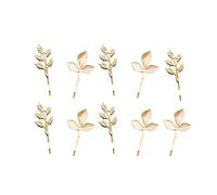 CRAFTHROU 10 Pinzas Pelo Forma de Hoja Doradas de Aleación para Mujer y Niña, Elegantes y Fáciles de Usar, Ideales para Fiestas y Uso Diario